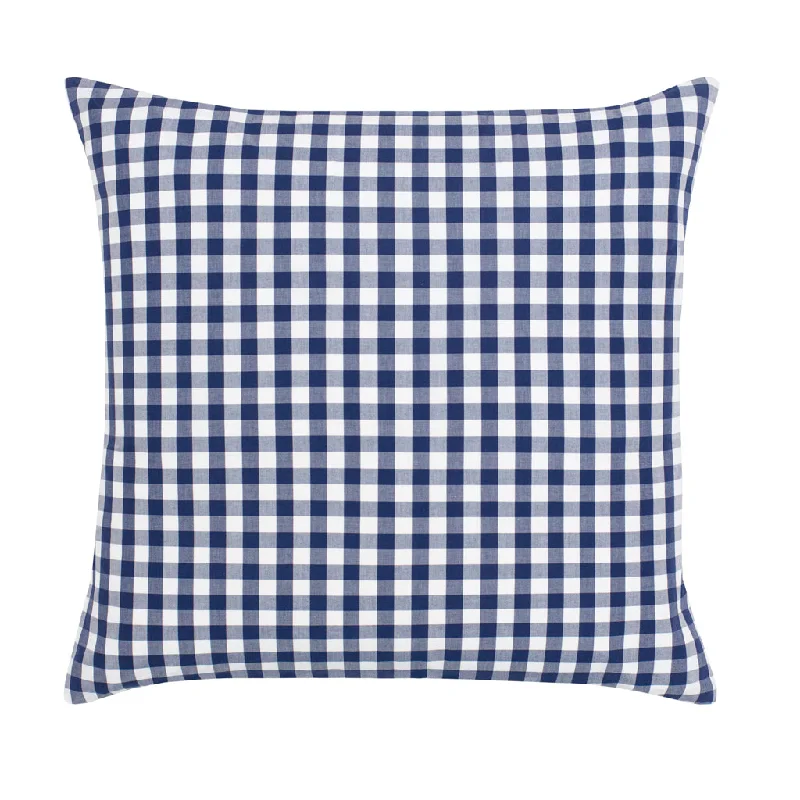 Bolster Pillows for Sofa DecorationThe Navy Blue Small Gingham Square Throw Pillow