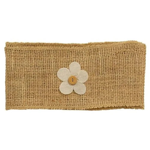 Bed skirts with a paisley print for an exotic feelBurlap Button Flower Ribbon