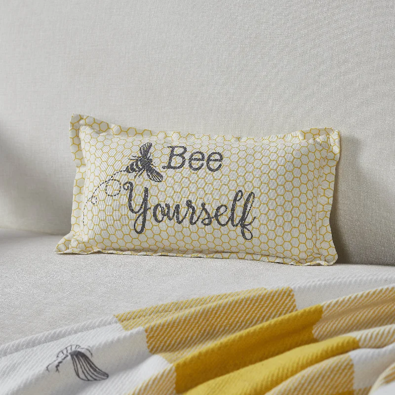 Round Pillows for Boho-Style InteriorsBuzzy Bees Bee Yourself Pillow