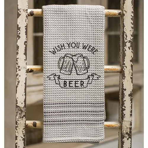 Bed skirts with a bohemian - inspired patternWish You Were Beer Dish Towel