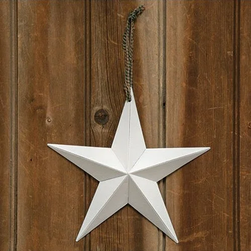 Bed skirts in pastel shades for a delicate lookFarmhouse White Barn Star 8"