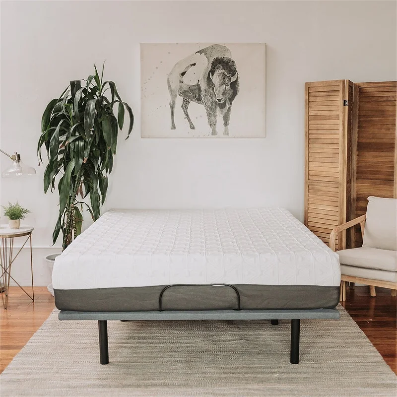 Gel - infused memory foam mattresses for cooler sleep10" Gel Memory Foam Mattress California King Size in White Dark Gray Gel - infused memory foam mattresses for cooler sleep10" Gel Memory Foam Mattress California King Size in White Dark Gray