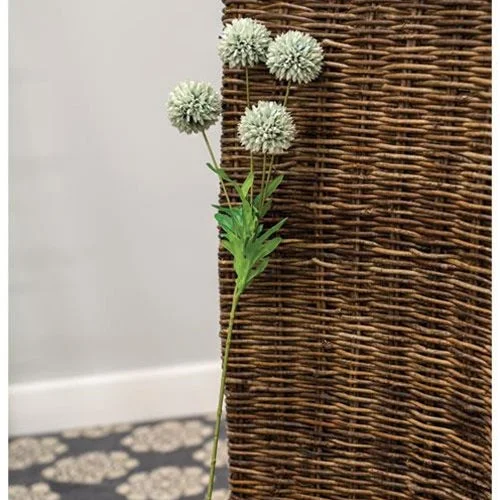 Bed skirts with a bohemian - inspired patternChrysanthemum Ball Spray 23" Blue