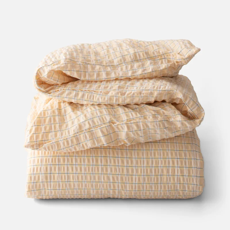 Queen - size duvets suitable for standard queen - sized mattressesSeersucker Check Duvet Cover Queen - size duvets suitable for standard queen - sized mattressesSeersucker Check Duvet Cover