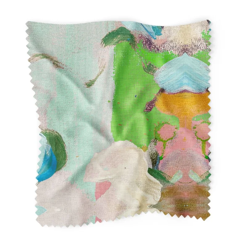 Queen - size duvets suitable for standard queen - sized mattressesMonet's Garden Green Sample Swatch