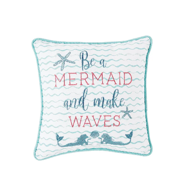 Round Pillows for Boho-Style InteriorsMake Waves Mermaid Mini Pillow