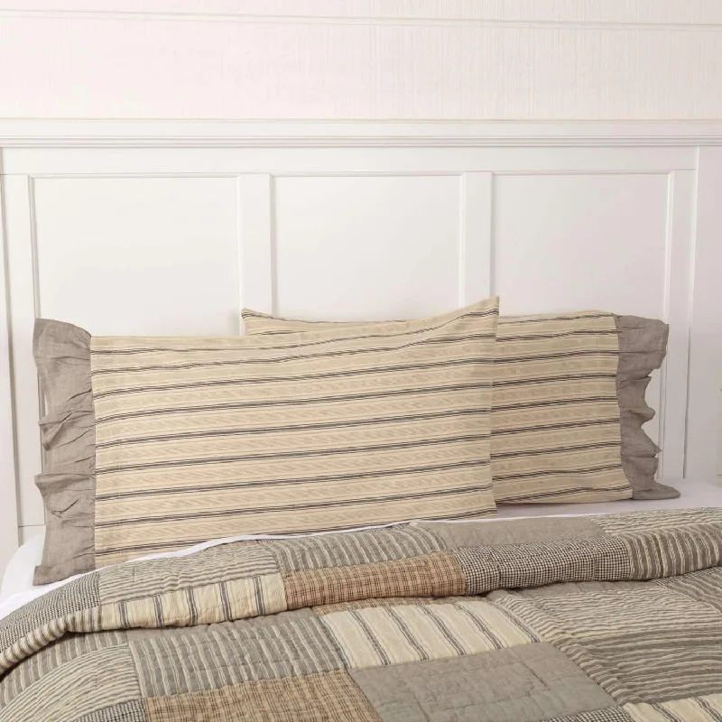 Adjustable Pillows for Customized ComfortSawyer Mill Charcoal Standard Pillow Case Set of 2 21x30 VHC Brands