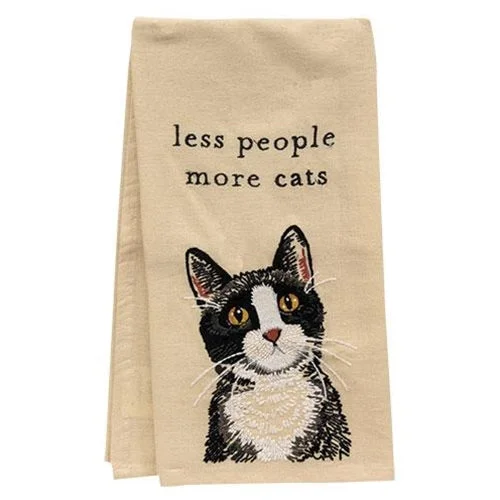 Bed skirts with a unicorn - themed print for kids' bedsLess People More Cats Dish Towel