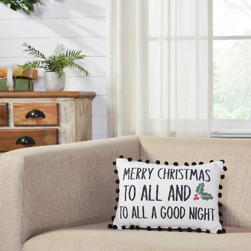 Feather Pillows for a Luxurious SleepCherry Ann Check To All A Good Night Pillow 9.5 x 14