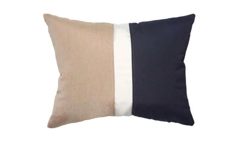 Polyester - foam mattresses for budget - friendly optionsColorblock Beige and Navy Pillow Polyester - foam mattresses for budget - friendly optionsColorblock Beige and Navy Pillow