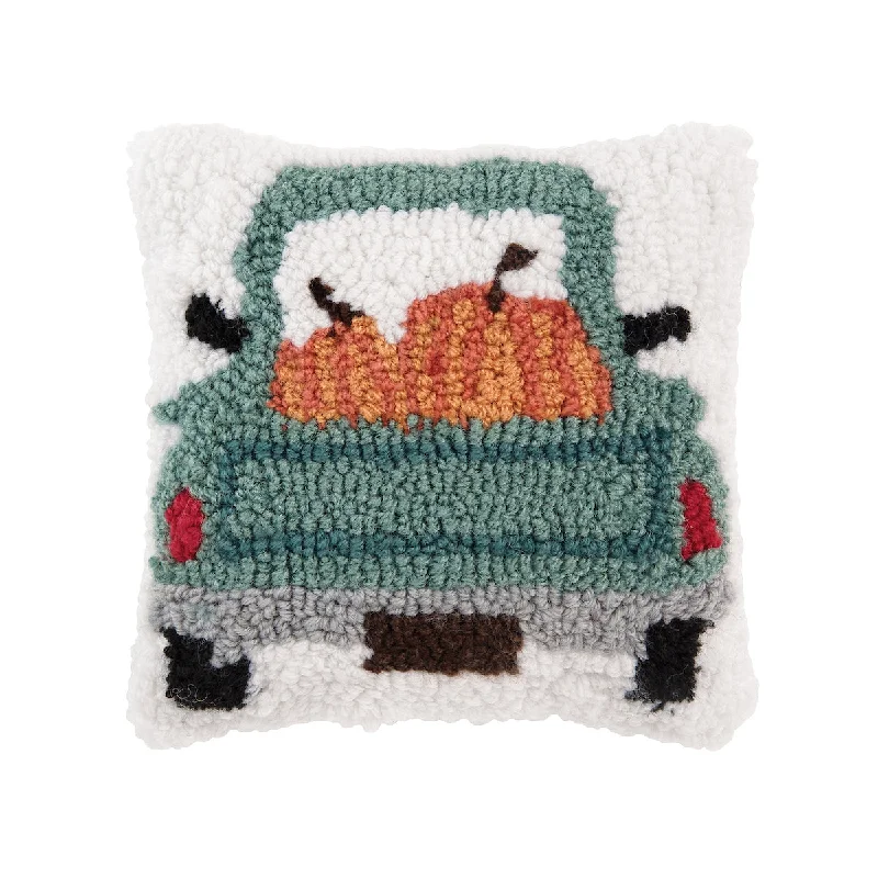 Cotton Pillows for Natural ComfortPumpkin Hooked Mini Pillow