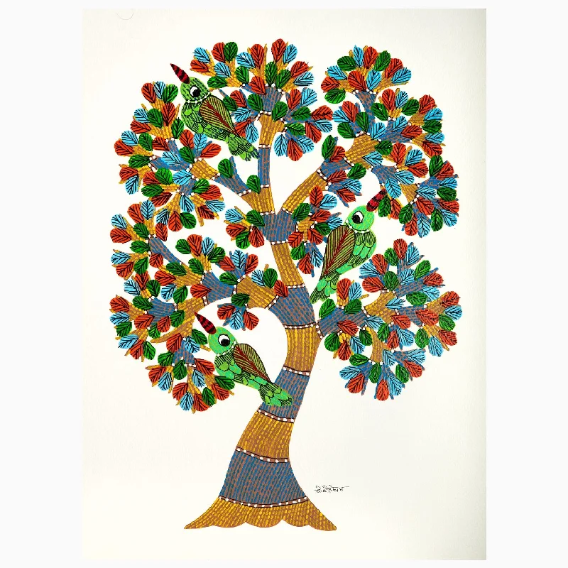 Plush Pillows for a Cozy BedThree Green Birds In A Tree