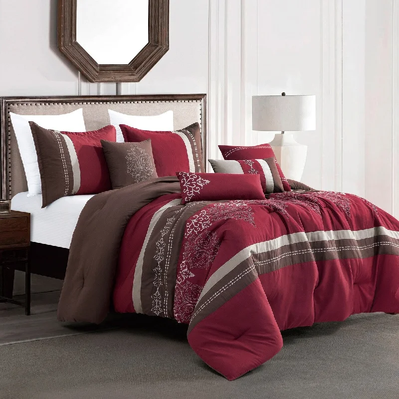 Wool - filled comforters with natural moisture - wicking and temperature - regulating featuresAUREAR Luxury 7 Piece Comforter