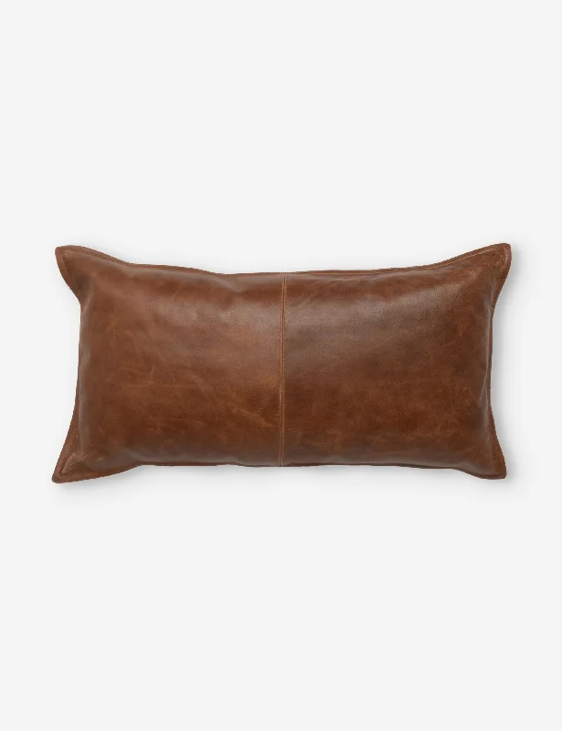 Velvet Pillows for a Touch of EleganceSabrea Leather Lumbar Pillow
