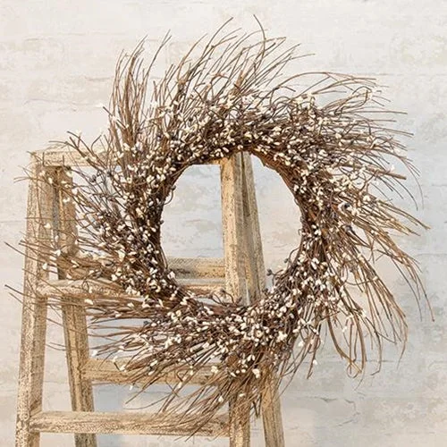 Bed skirts with a eco - friendly materialFarmhouse Mix Pip Twig Wreath 22"