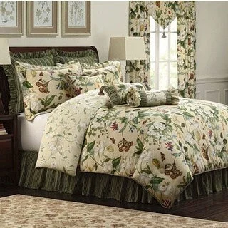 Synthetic - filled comforters like polyester for affordability and hypoallergenic propertiesWilliamsburg Garden Images 4-piece Comforter Set Or Euro Sham