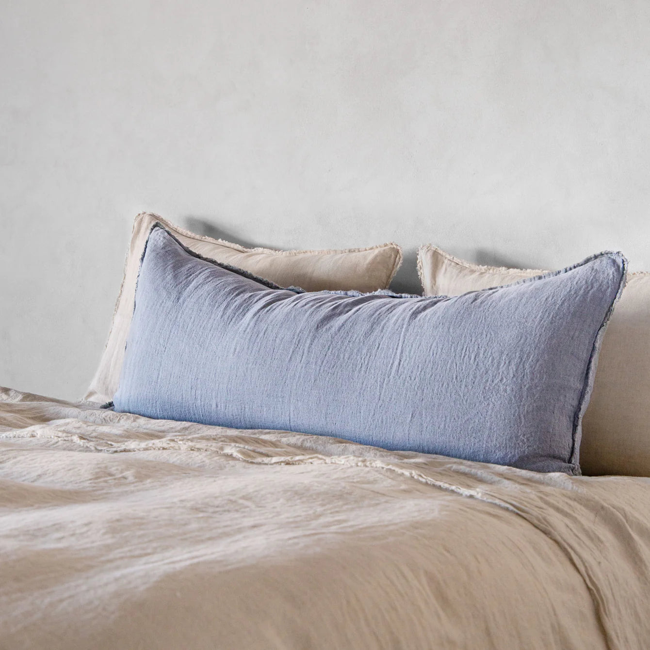 Square Pillows for Modern Home DecorFlocca Linen Body Pillow - Azzura