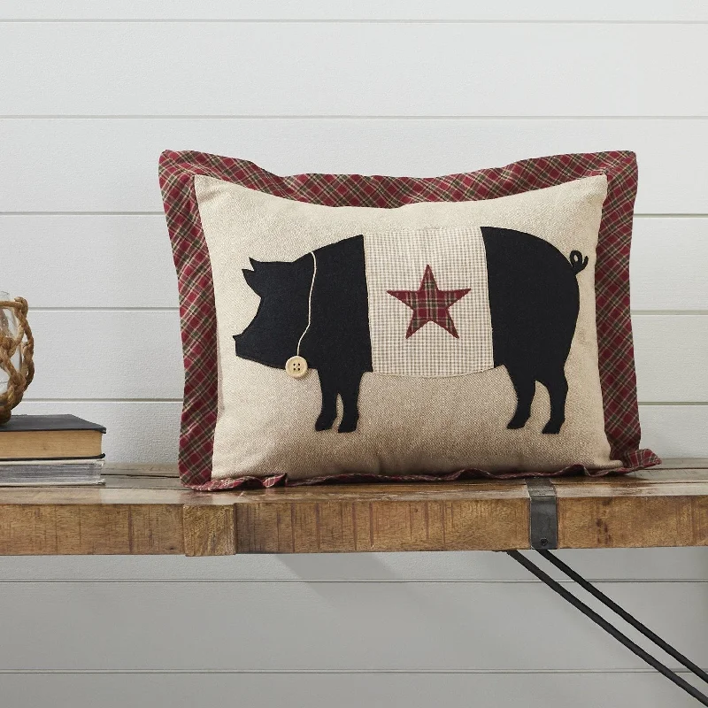 Cotton Pillows for Natural ComfortCider Spice Primitive Pig Pillow