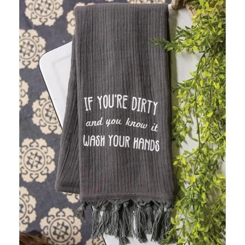 Bed skirts with a high - thread count for a quality feelIf You're Dirty and You Know It Dish Towel Bed skirts with a high - thread count for a quality feelIf You're Dirty and You Know It Dish Towel