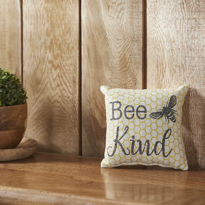 Round Pillows for Boho-Style InteriorsBuzzy Bees Bee Kind Pillow 6x6