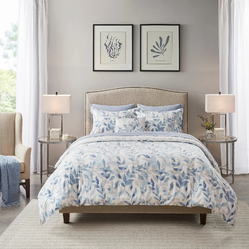 Wool - filled comforters with natural moisture - wicking and temperature - regulating featuresMadison Park Essentials Thelma Reversible Comforter Set with Bed Sheets