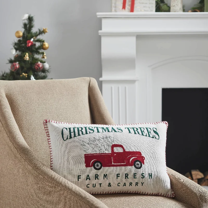 Cooling Pillows for Hot SleepersFarm Fresh Red Truck Christmas Pillow