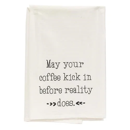 Bed skirts with a damask pattern for an elegant lookMay Your Coffee Kick In Before Reality Does Dish Towel Bed skirts with a damask pattern for an elegant lookMay Your Coffee Kick In Before Reality Does Dish Towel