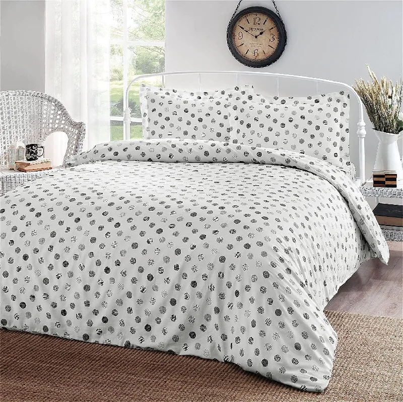 Down duvets with high - fill - power goose down for exceptional warmthBrielle Home Circlets 100% Cotton Duvet Cover Set Down duvets with high - fill - power goose down for exceptional warmthBrielle Home Circlets 100% Cotton Duvet Cover Set