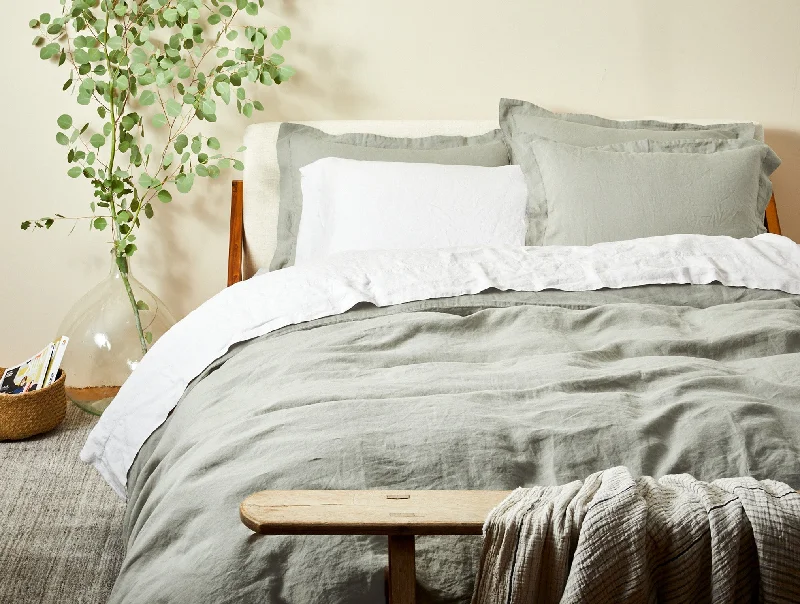 Pregnancy Pillows for Expectant MothersOrganic Relaxed Linen Duvet Cover - Renewed
