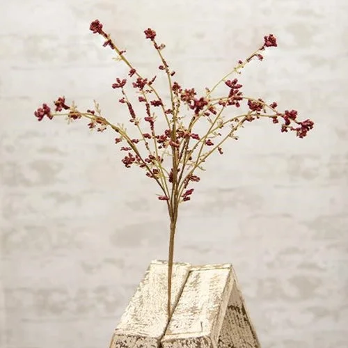Bed skirts with a geometric cut - out designBurgundy Wildflower Pick 13"