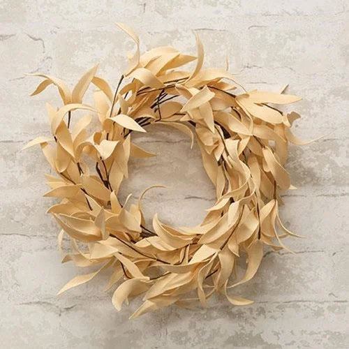 Bed skirts with a plaid pattern for a traditional styleButtercup Herb Leaves Wreath 6.5"