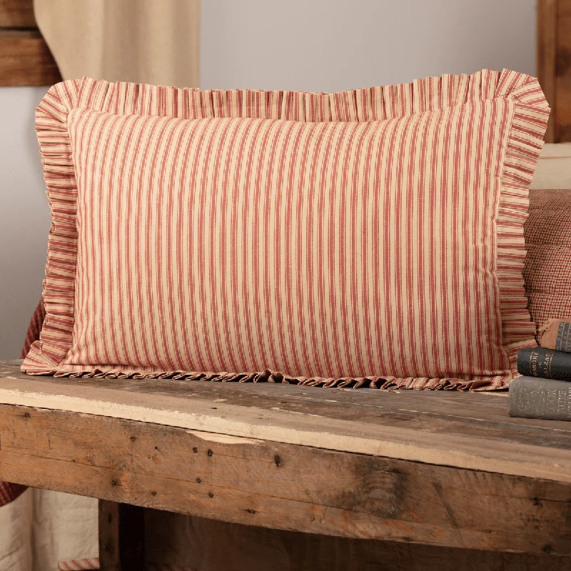 Kids Pillows with Fun DesignsRory Schoolhouse Red Ticking Stripe Pillow