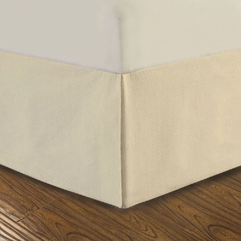 Bed skirts with a football - team - colored patternDreamSpace Diamond Matelasse Tailored 14-inch Bedskirt