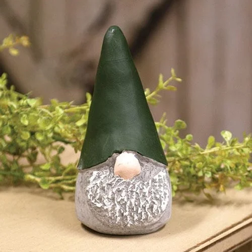 Bed skirts with a jacquard weave for a textured lookTall Green Hat Resin Gnome