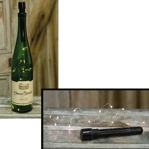 Bed skirts with a shabby - chic styleWine Bottle Light Strand