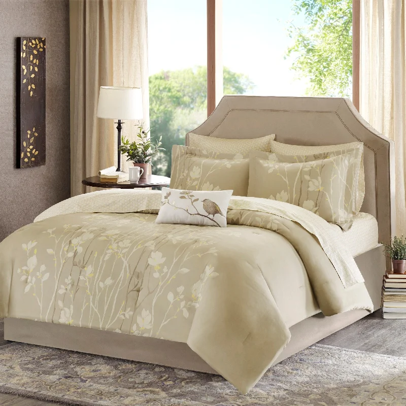 Bamboo - fiber - filled comforters with antibacterial and breathable qualitiesMadison Park Essentials Sonora Comforter Set with Cotton Bed Sheets