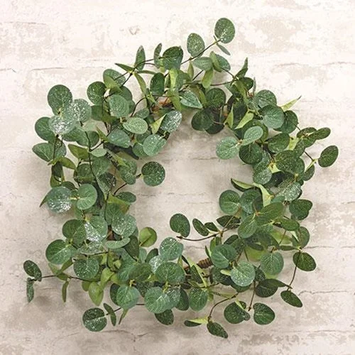 Velvet bed skirts for a luxurious and elegant appearanceSnowy Silver Dollar Leaves Wreath 20"