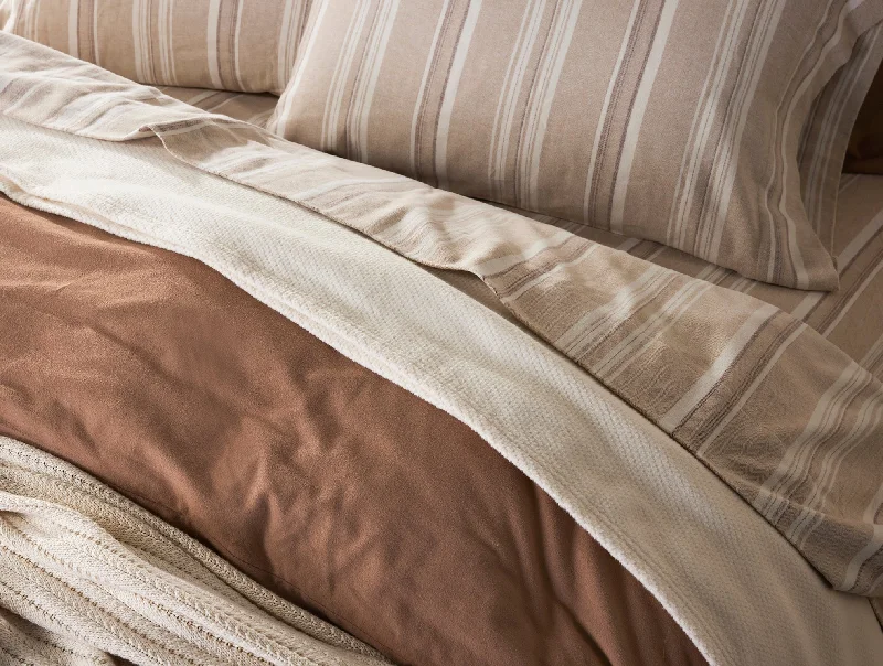 Fawn Herringbone Stripe