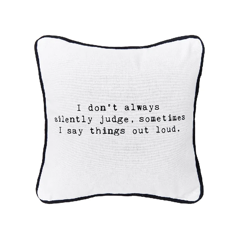 Square Pillows for Modern Home DecorSilently Judge Mini Pillow