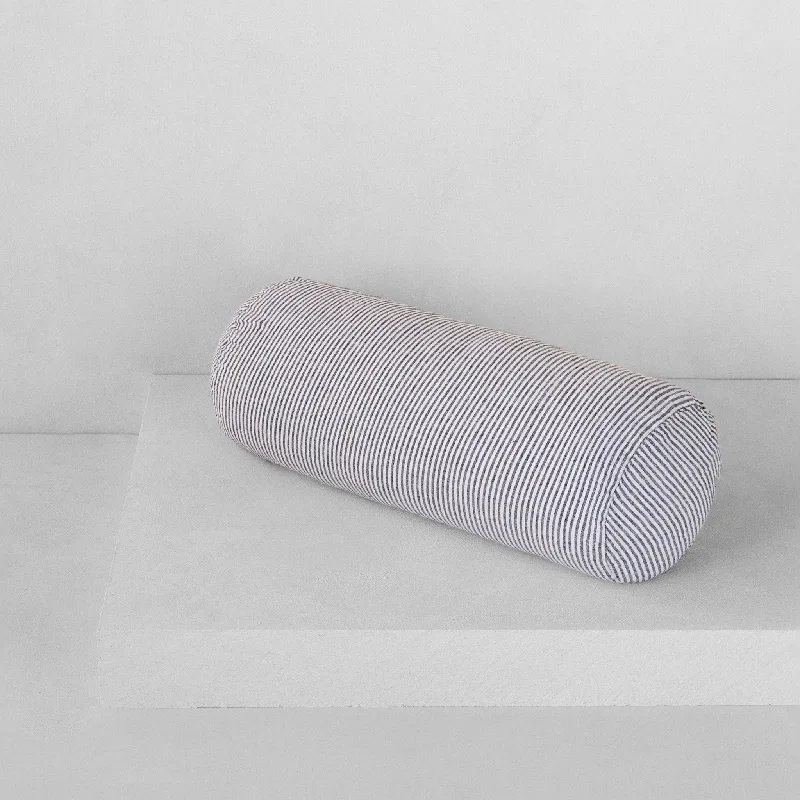 Soft and Fluffy Pillows for Bedroom ComfortBasix Linen Bolster Pillow - Ayrton/Nox
