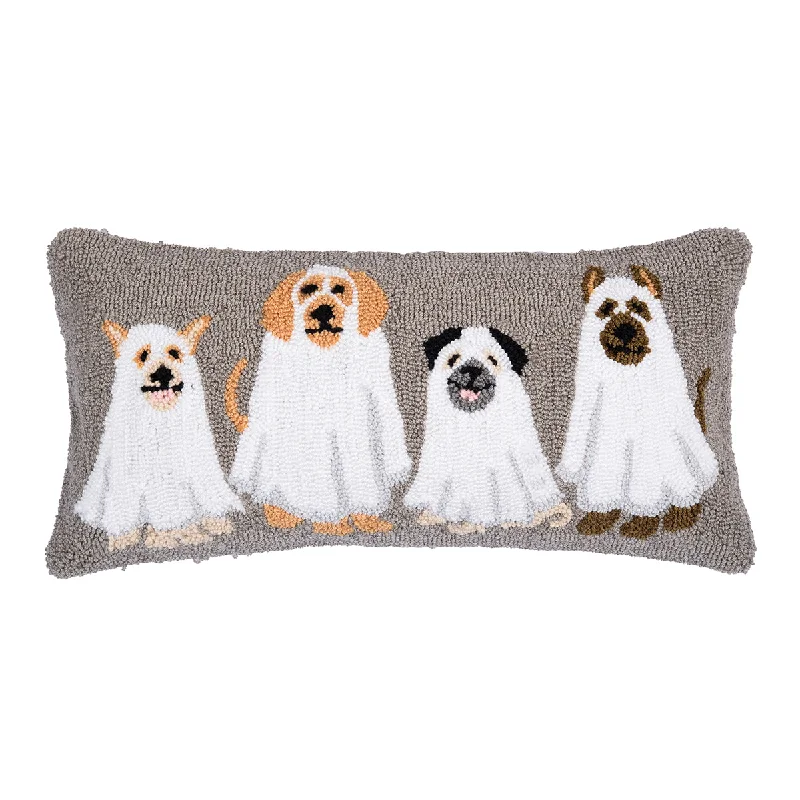 Bolster Pillows for Sofa DecorationGhost Dogs Hooked Pillow
