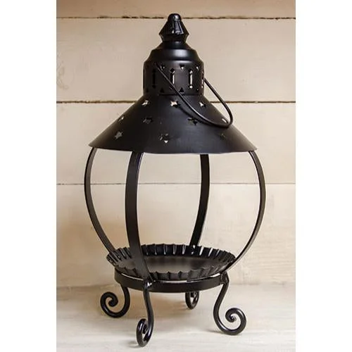 Bed skirts with a scalloped hem for a charming detailBlack Star Candle Lantern