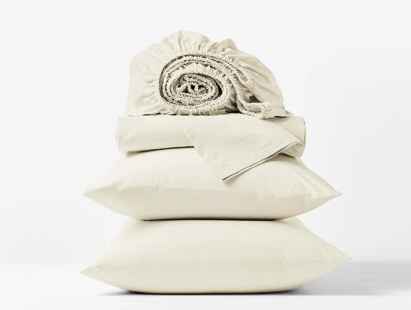Kids Pillows with Fun Designs300 TC Organic Percale Sheet Set in Twin XL - Renewed
