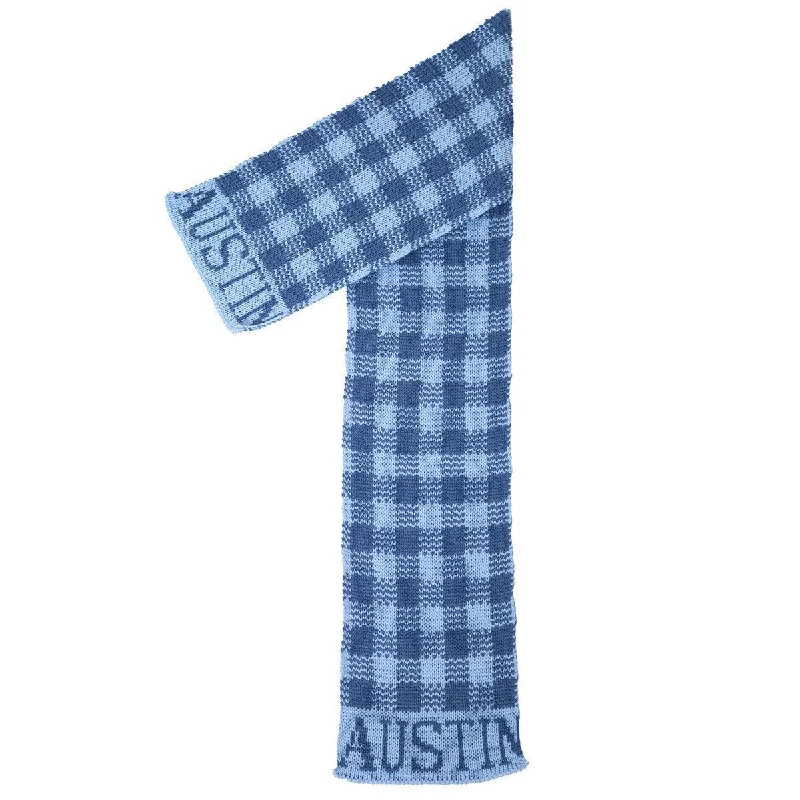 Gel - infused memory foam mattresses for cooler sleepGingham Personalized Knit Scarf