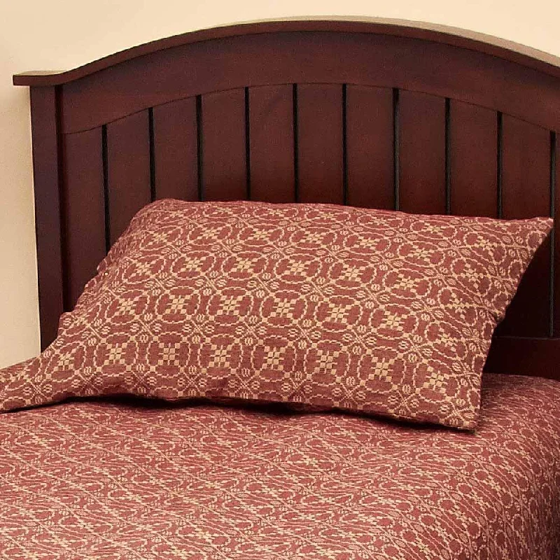 Square Pillows for Modern Home DecorBarn Red Tan Marshfield Jacquard Pillow Sham PS106017