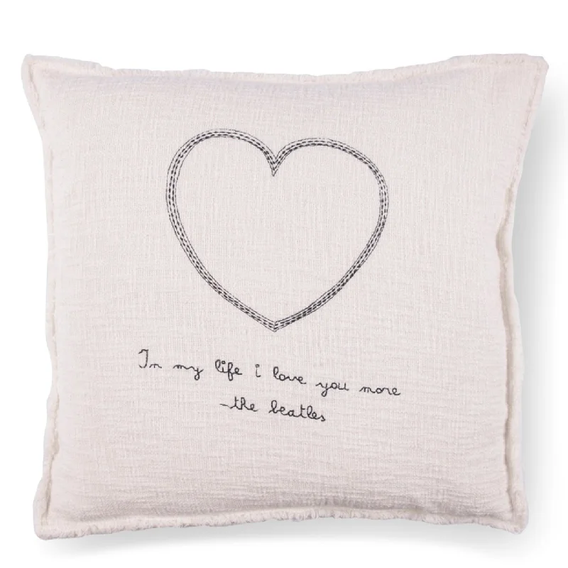 Feather Pillows for a Luxurious SleepSugarboo Designs In My Life (The Beatles) Embroidered Pillow
