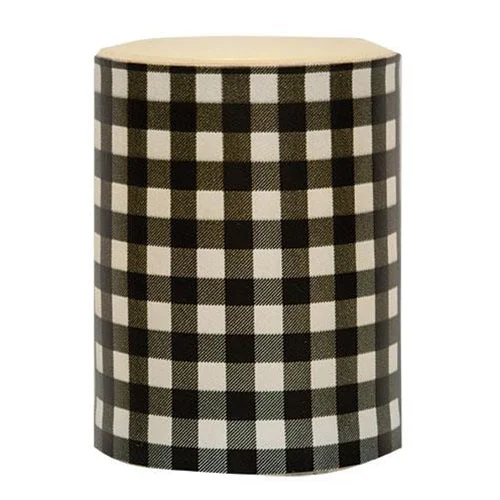 Bed skirts with a Christmas - themed patternBlack Small Buffalo Check Timer Pillar