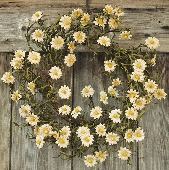 Bed skirts with a eco - friendly materialTeastain Daisy Wreath - 18"