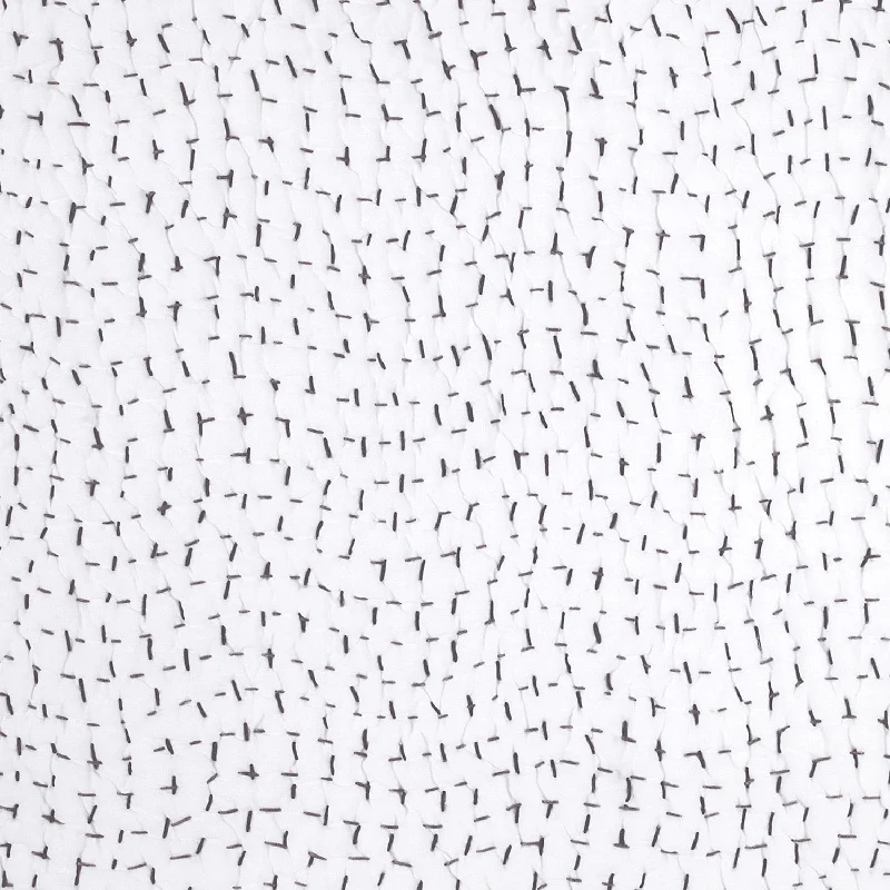 Kids Pillows with Fun DesignsOrganic Hand Stitched Gray Quilt Swatch
