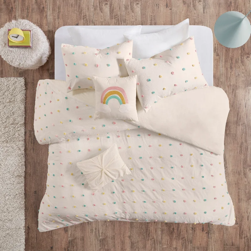 Feather Pillows for a Luxurious SleepIntelligent Design Kids Ensley Cotton Jacquard Pom Pom Duvet Cover Set